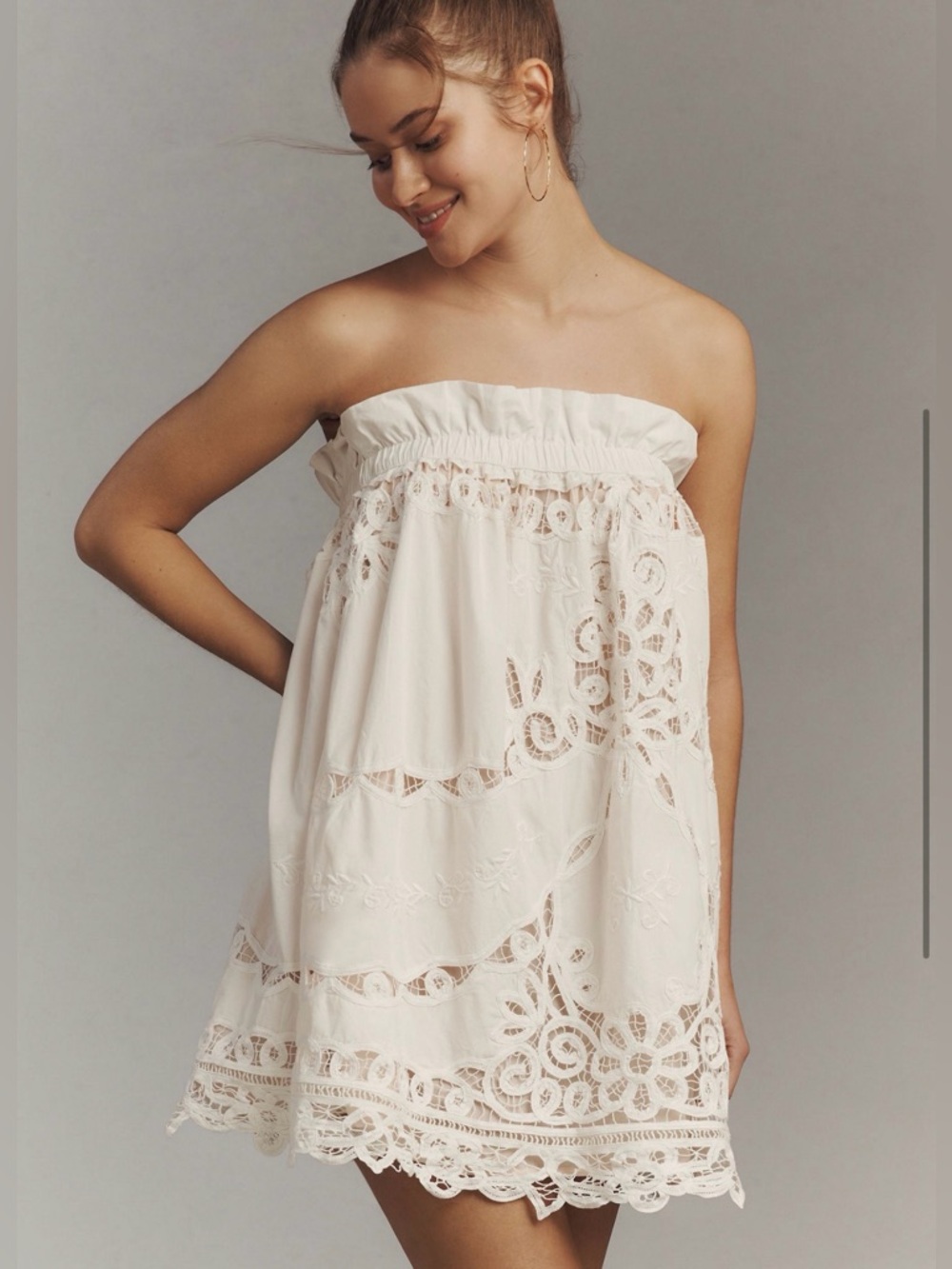 BNWT size XS Maeve Strapless Lace Mini dress - Picture 2 of 6